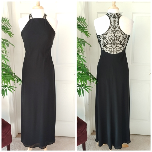 Laundry By Shelli Segal Dresses & Skirts - Laundry By Shelli Segal Beaded Halter Maxi Dress